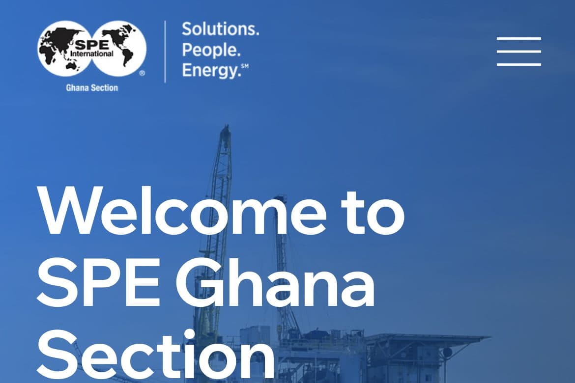 SPE Ghana Chapter website screenshot